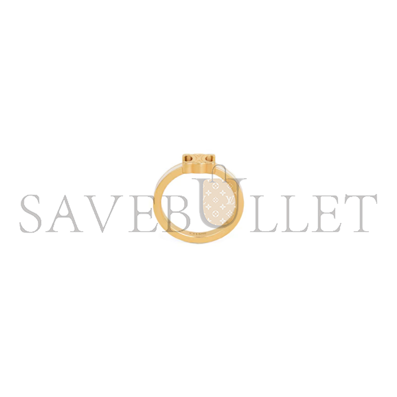CELINE TRIOMPHE RING IN ENAMEL AND BRASS WITH GOLD FINISH 461NL6BRE.01GI